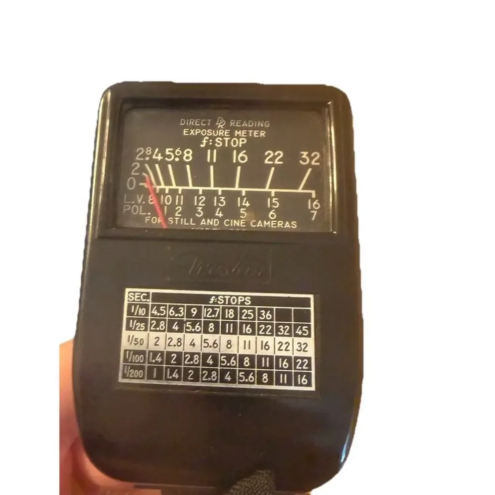 Vintage Weston Light Meter Exposure With Original Case & Strap 3518-60